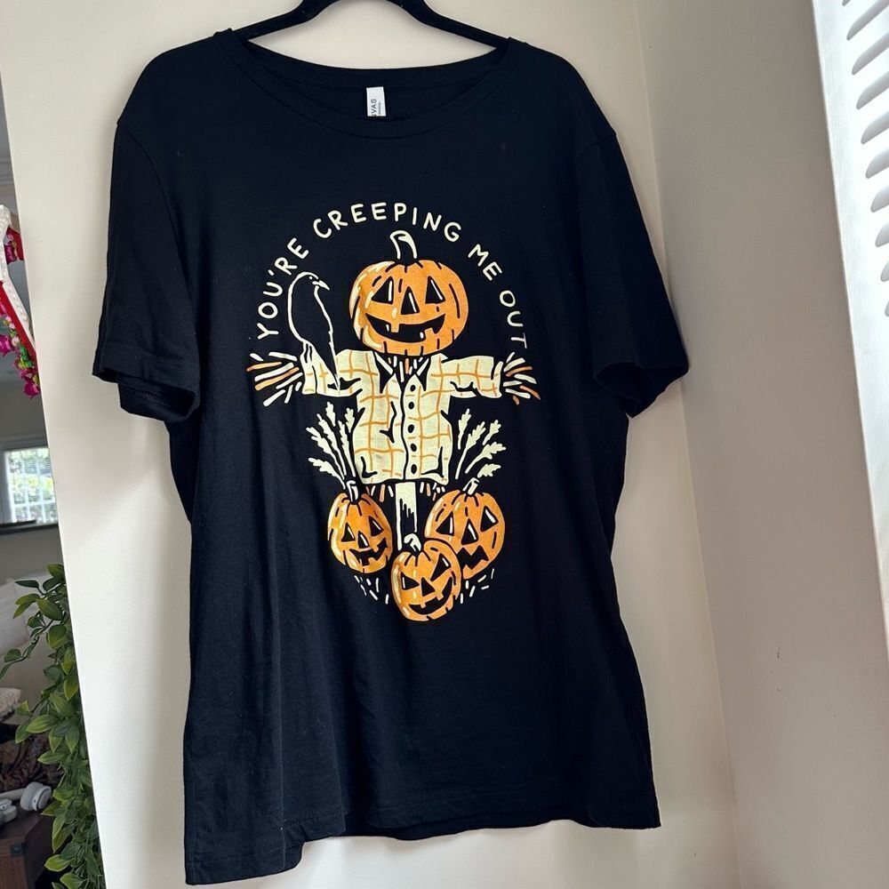 Wicked clothes you’re creeping me out Halloween pumpkin tee